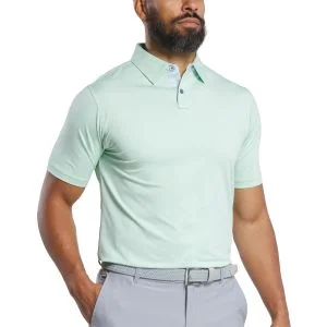 FootJoy Heather Lisle Lattice Trim Golf Polo Pistachio