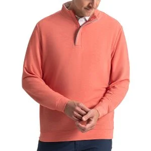 FootJoy Hidden Placket Mid-Layer Golf Pullover Nantucket Red/Chambray