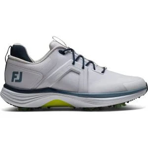 FootJoy HyperFlex Golf Shoes White/Citron/Skyway Lateral Side View