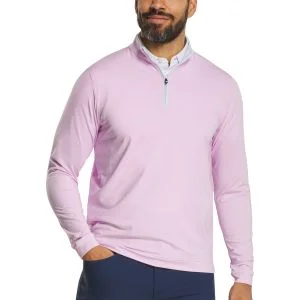 FootJoy Lightweight Solid Mid-Layer Golf Pullover - Orchid