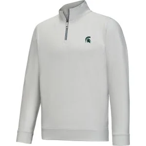 FootJoy Michigan State Spartans Approach Quarter-Zip Golf Pullover Heather Grey
