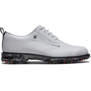 FootJoy Premiere Series Field White/Charcoal Camo Golf Shoes Lateral Side View