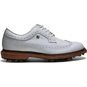 FootJoy Premiere Series Marquis Golf Shoes White/Chestnut Lateral Side View