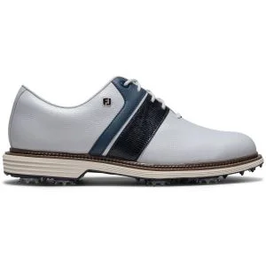FootJoy Premiere Series Packard Golf Shoes White/Pageant Blue/Denim Lateral Side View