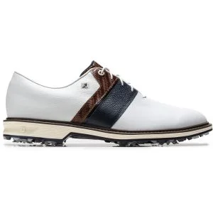 FootJoy Premiere Series Packard LX Golf Shoes White/Midnight Navy/Chestnut