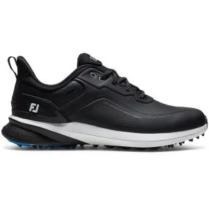 FootJoy Pro/SL Golf Shoes Jet Black/Cobalt/White Lateral Side View