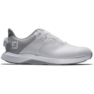 FootJoy ProLite BOA Golf Shoes White/Light Gray/Gray Lateral Side