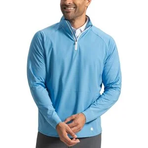 FootJoy TempoSeries Tech Mid-Layer Golf Pullover - Deep Reef