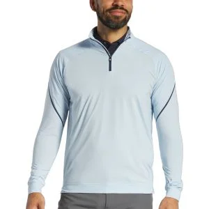 FootJoy TempoSeries Tech Mid-Layer Golf Pullover Light Blue