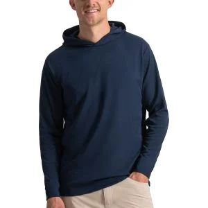 FootJoy Textured Jacquard Golf Hoodie Navy/Field Green
