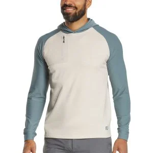 FootJoy ThermoSeries Pullover Golf Hoodie - Stone/Green