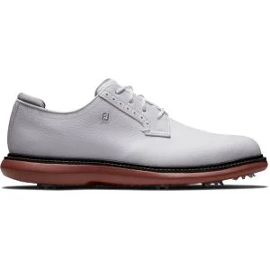 FootJoy Traditions Blucher Golf Shoes White/Brick