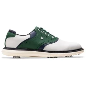 FootJoy Traditions Saddle Golf Shoes White/Hunter Green/Peacoat