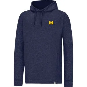 FootJoy University of Michigan Lightweight Golf Hoodie Heather Navy