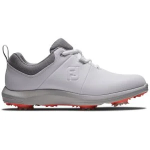 FootJoy Women's eComfort Golf Shoes White/Gray Lateral Side