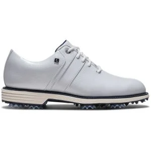FootJoy Women's Premiere Series Packard Golf Shoes White/Pageant Blue Lateral Side View