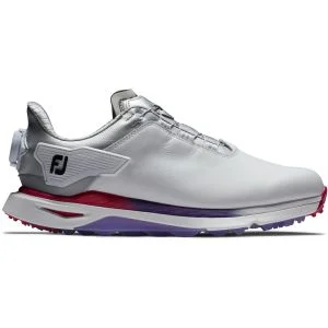 FootJoy Women's Pro/SLX BOA Golf Shoes White/Purple/Multi Lateral Side