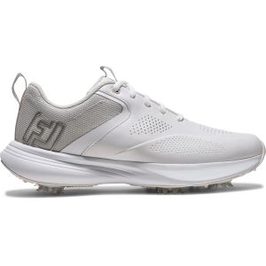 FootJoy Women's Qualifier Golf Shoes White/Harbor Mist/Butterfly Lateral Side