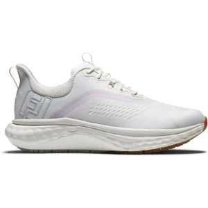 FootJoy Women's Quantum Cream/Purple Golf Shoes