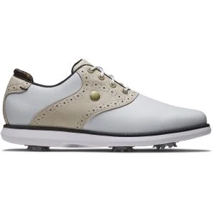 FootJoy Women's Traditions Saddle Golf Shoes White/Beige 97938