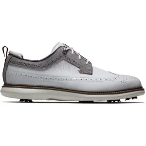 FootJoy x Todd Snyder Traditions Golf Shoes White/Grey Lateral Side