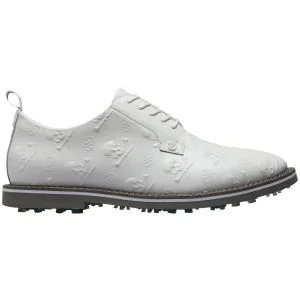 G/FORE Gallivanter Embossed Skull & Tees Leather Golf Shoes Snow/Charcoal Hero