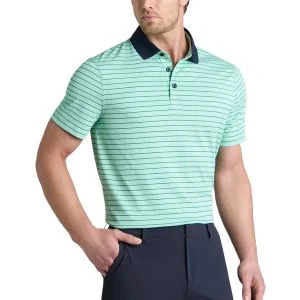 G/FORE Herringbone Stripe Tech Jersey Golf Polo