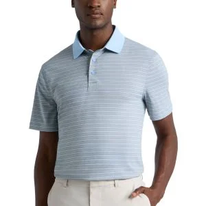 G/FORE Herringbone Stripe Tech Jersey Golf Polo