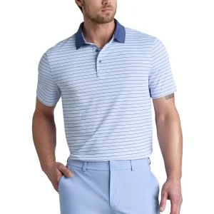 G/FORE Herringbone Stripe Tech Jersey Golf Polo