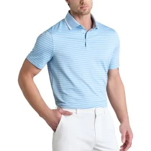 G/FORE Perforated Stripe Jersey Golf Polo