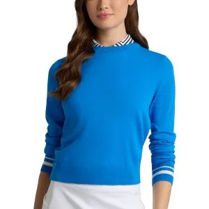 G/FORE Women's Talk Birdie To Me Merino Wool Crewneck Golf Sweater