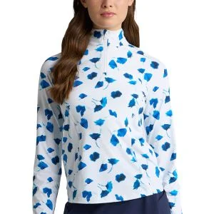 G/FORE Women's Skull & T's French Terry Boxy Quarter Zip Golf