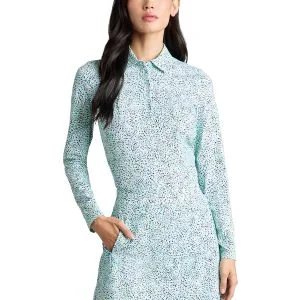 G/FORE Women's Fireworks Print Silky Tech Nylon Long Sleeve Golf Polo