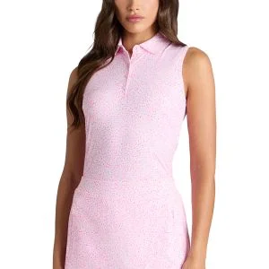 G/FORE Womens Fireworks Silky Tech Nylon Sleeveless Golf Polo