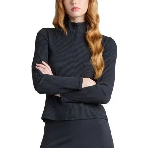 G/FORE Women's Fitted Rib Quarter Zip Golf Pullover
