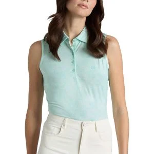 G/FORE Women's Hydrangea Tech Jersey Sleeveless Golf Polo