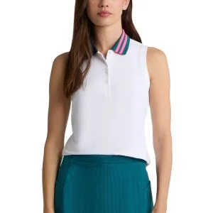 G/FORE Womens Stretch Nylon Interlock Sleeveless Golf Polo