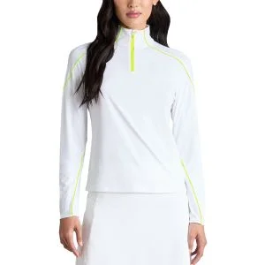 G/FORE Women's Sun Shield Silky Tech Nylon Quarter Zip Layer Golf Top