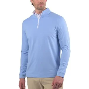 Good Good Birdie Blue Quarter-Zip Golf Pullover