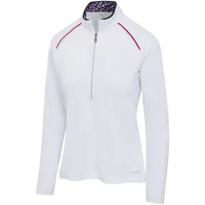 Greg Norman Womens Patriot Half Zip Mock Golf Pullover