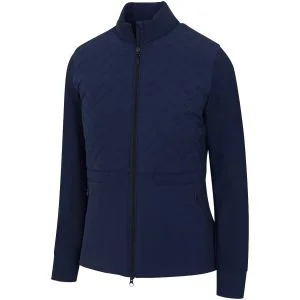 Greg Norman Womens Mix Media Embossed Golf Jacket