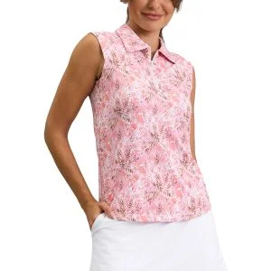 IBKUL Womens Briana Sleeveless Golf Polo