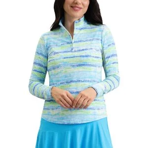 IBKUL Women's Gia Long Sleeve Mock Neck Golf Top