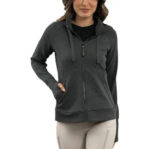 IBKUL Womens Micro Waffle Knit Zip Hoody Golf Jacket