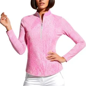 Jamie Sadock Womens Sauvage Sunsense Long Sleeve Golf Top
