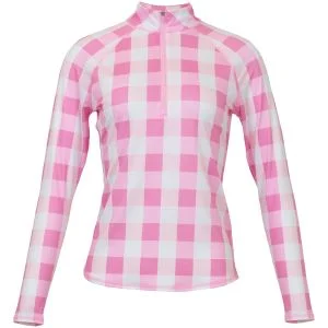 JoFit Womens Printed UV Mock Long Sleeve Golf Top