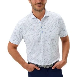 Johnnie-O Burgers N Beers Performance Mesh Golf Polo