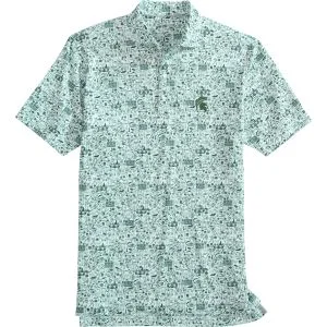 johnnie-O Junior Boys Michigan State University Tailgater 2.0 Print Performance Jersey Golf Polo