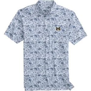johnnie-O Junior Boys University of Michigan Tailgater 2.0 Print Performance Jersey Golf Polo