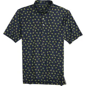 johnnie-O University of Michigan Stadium Exeter Printed Jersey Performance Golf Polo